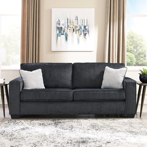 Signature Design by Ashley Altari 3-Seater Chenille Sofa, Slate Gray - Image 2