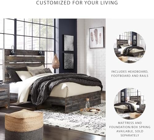 Signature Design by Ashley Drystan Rustic King Size Bed Frame - Image 5