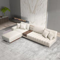 homary Leather Sectional Sofa – 126" Oversized L-Shaped Modular Couch by Homary