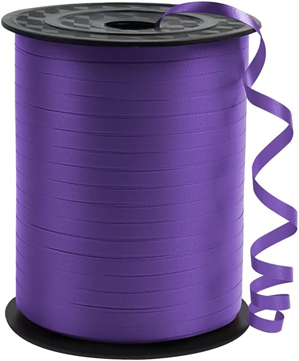 KMER LIFE Premium Deep Purple Curling Ribbon, 1/5" Wide x 500 Yards Christmas Curling Ribbons for Gift Wrapping, Party Decoration, Balloon String, Ribbons for Florist Flower (1 Roll)