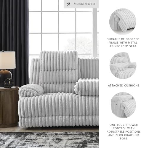 Signature Design by Ashley Power Reclining Sofa - Image 4