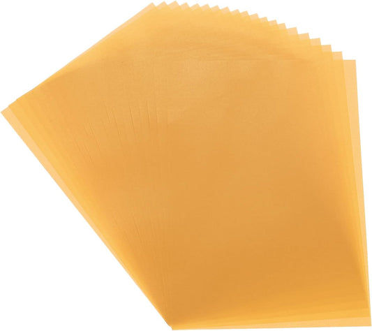 MECCANIXITY Colored Vellum Paper, 40 Sheet Orange Yellow Transparency 8.3" x 5.9" Printable Vellum Paper, Translucent Vellum Sheets for Printing Wedding Invitations Ink Jet Laser Printer