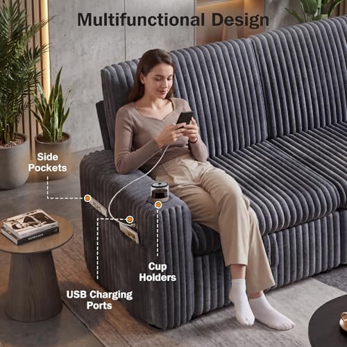 Vipbear 101" Sectional Sleeper Sofa - Image 5