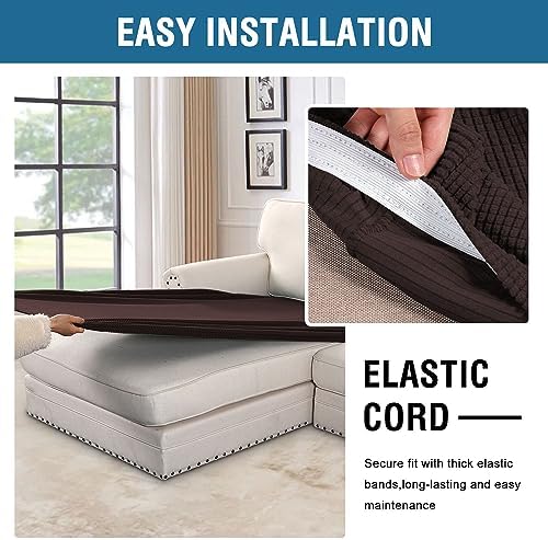 H.VERSAILTEX Super Stretch Individual Chaise Cover Sectional Couch Covers - Image 5
