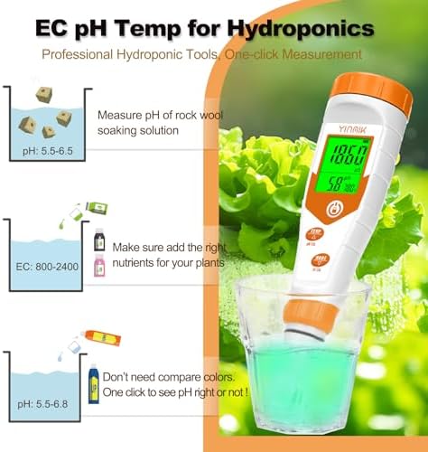 Hydroponics EC pH Tester, Simultaneous Display pH ppm - Image 3