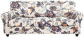 SearchI Stretch Sofa Cover Printed Couch Cover, Floral Pattern 4 Pieces Sofa by SearchI