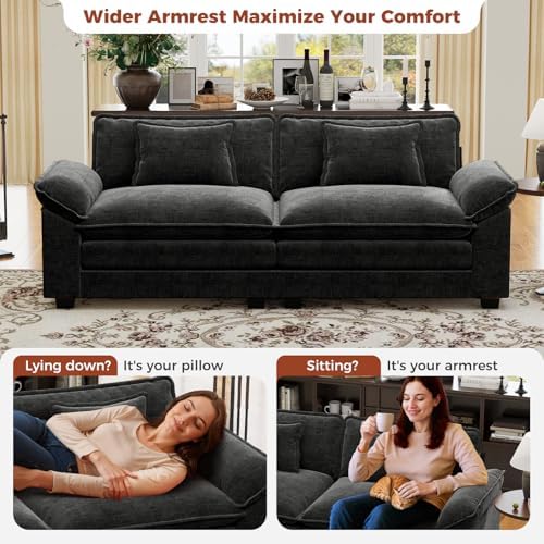 CDCASA 86" Modular Sectional Sofa, Comfy L-Shaped Cloud Couch, 2-Seater - Image 6