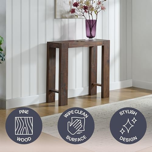 Alaterre Classic Solid Wood Entryway Console Table, 36 Inch - Image 3