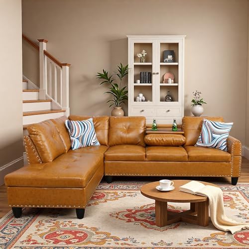 L-Shaped Sectional Sofa, Modern 4-Seat Couch by Outdoorchairs