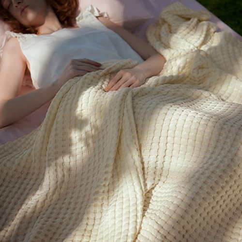 Bedsure Cooling Waffle Blanket for Hot Sleepers, Oversized King by BEDSURE
