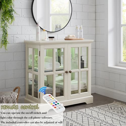 30" Glass Curio Display Storage Cabinet - Image 6