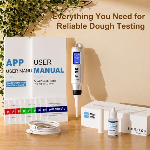 Kactoily Dough pH Meter with App, Food pH Pocket Tester Kit - Image 5