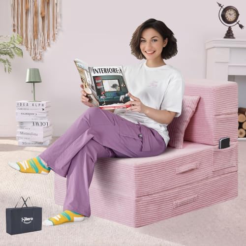 Folding Sofa Bed, Convertible Sleeper Chair Bed, Floor Sofa by HILERO
