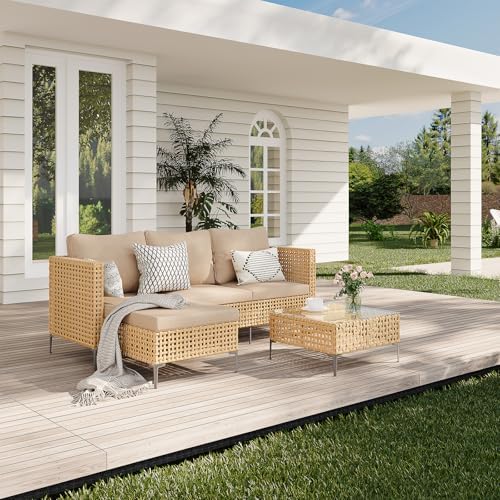 Small L-Shaped Patio Furniture Set - Image 6