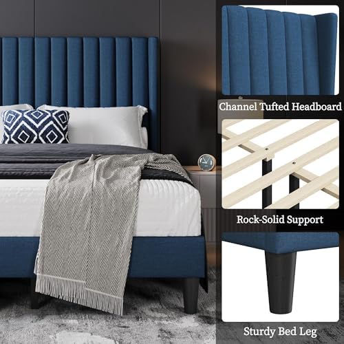 Yaheetech Full Bed Frame with Headboard - Image 4