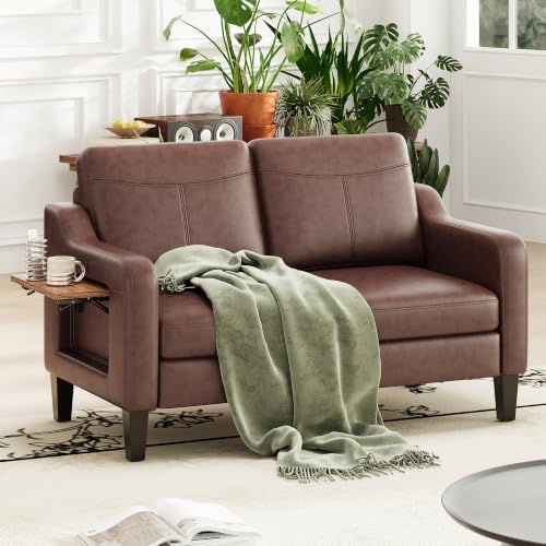 MALOL 51" Leather Loveseat Sofa by MALOL