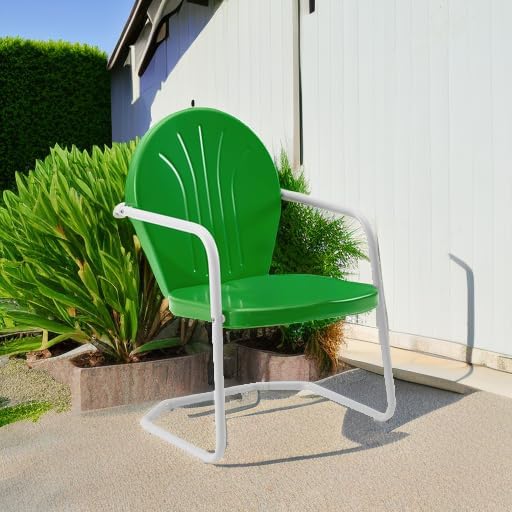 Crosley Furniture Griffith Retro Metal Outdoor Chair - Image 5