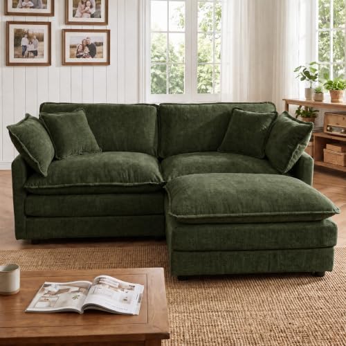 Tmsan 76.7" Green Cloud Loveseat Sofa - Image 3
