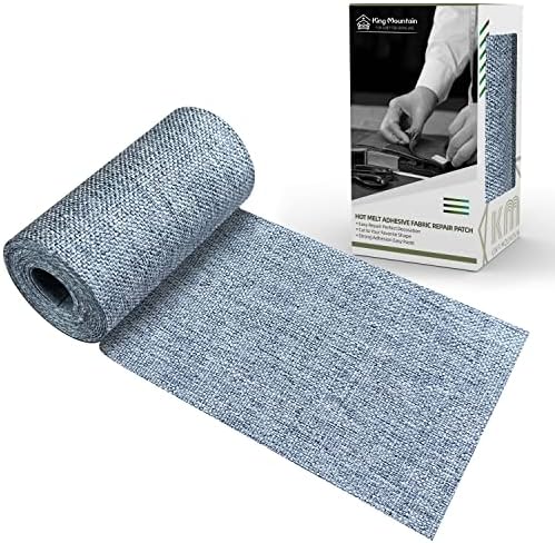 King Mountain Premium Linen Fabric Iron-on Repair Patch by ForABetterHomeLife