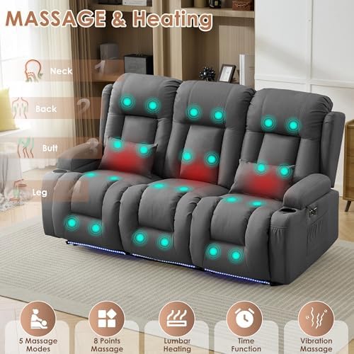 TUNYI Power Loveseat Recliner Sofa - Image 5