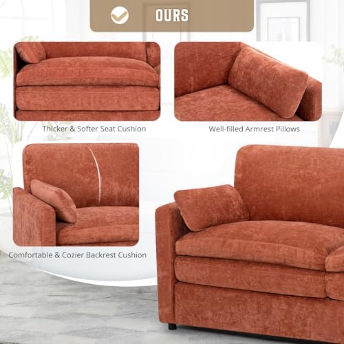 Classic Chenille Sofa Set with 2 Extra Armrest Pillows - Image 5