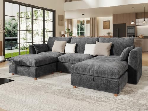 WorthFurni Oversized Modular Sectional Sofa, Comfty 5 Seat Modular Sofa by WorthFurni