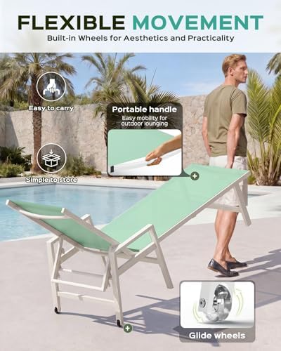 Patio Chaise Lounge Chair Outdoor - Image 4