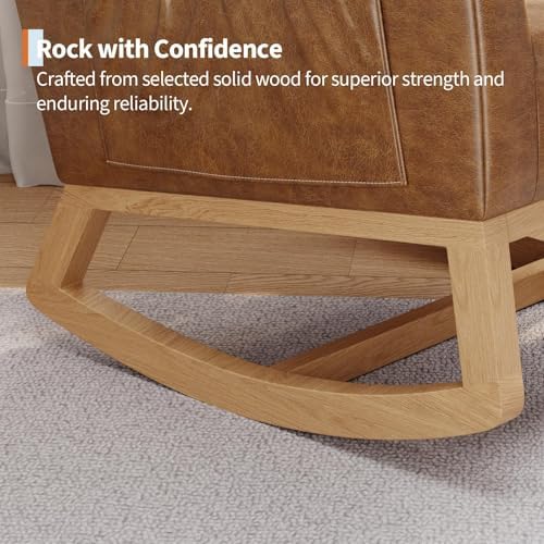 GAOMON Modern Rocking Chair for Living Room-Orange - Image 5