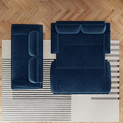 70.1" Sleeper Sofa Bed Queen Size, Pull Out Convertible Velvet Couch - Image 2