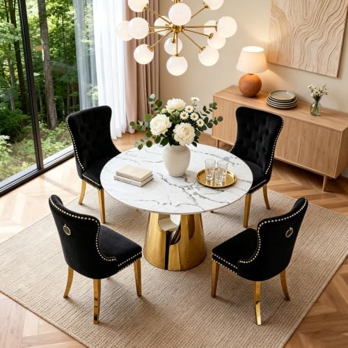 45” Round Dining Table Set For 4, Kitchen Table - Image 2