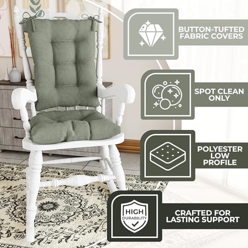 Klear Vu Omega Non-Slip Rocking Chair Cushion Set - Image 3