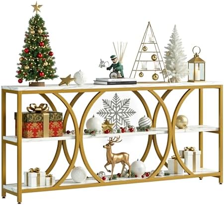 ONBRILL 70.8 Inch Extra Long Entryway Table, Modern Console Table by ONBRILL