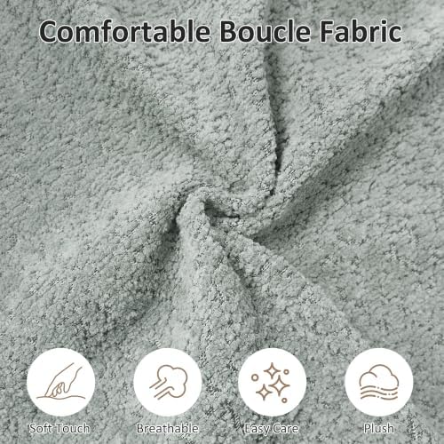 VANOMi 90.9" Boucle 3-Seater Deep Seat Sofa, Oversized Cloud Couch - Image 6