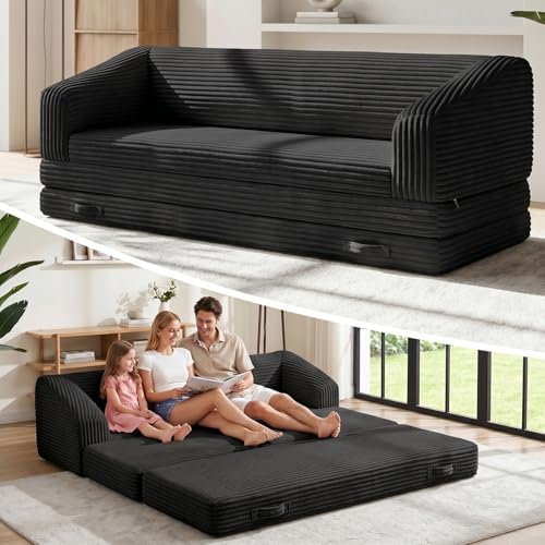 70” Folding Sofa Bed, 3-in-1 Convertible Triple Floor Couch Bed by AOLVDOW