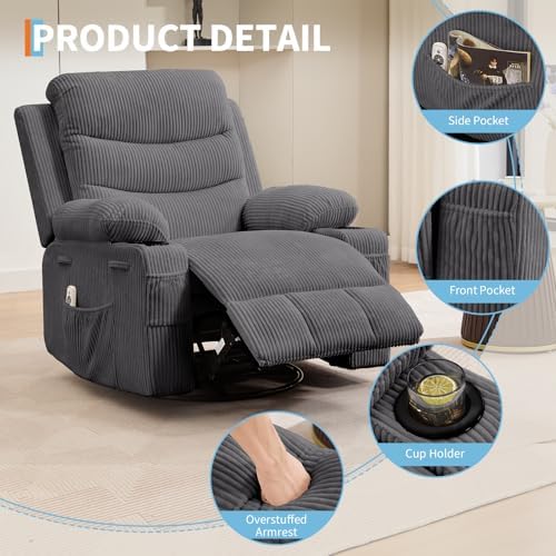 Garvee Oversized Swivel Recliner Chair - Image 5