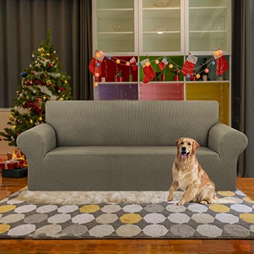 KEKUOU Stretch Couch Covers for Sofa, 3 Cushion Couch Slipcover - Image 2