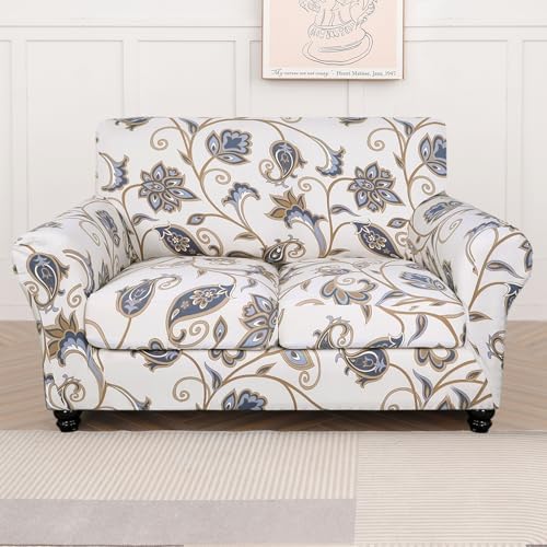 SearchI Stretch Sofa Cover Printed Couch Cover, Floral Pattern 3 Pieces - Image 2