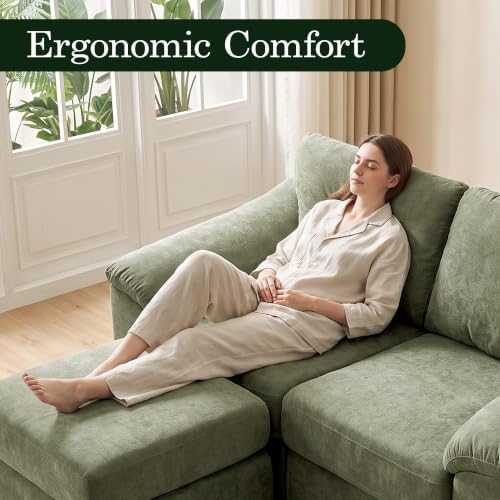 23.6" Boneless Sofa Ottoman, Modern Cloud Couch Ottoman, Upholstered Footrest - Image 6