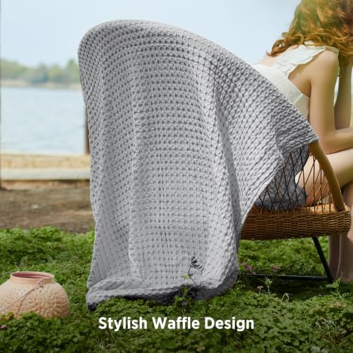 Bedsure Cooling Waffle Blanket for Hot Sleepers, Throw XL - Image 6