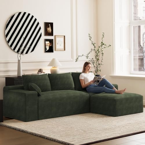 ONEMMLION 105" L-Shaped Cloud Boneless Couch - Image 2