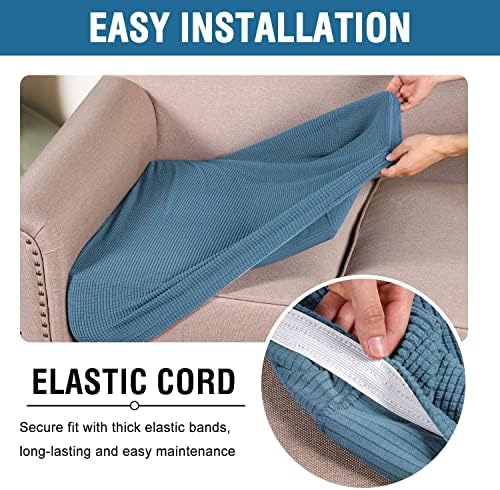 H.VERSAILTEX Super Stretch Individual Seat Cushion Covers Sofa Covers Slipcover - Image 5