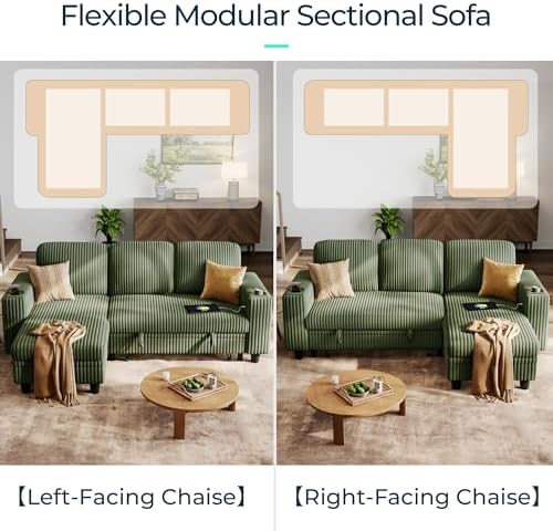 LINSY HOME Sectional Sleeper Sofa Couch - Image 3