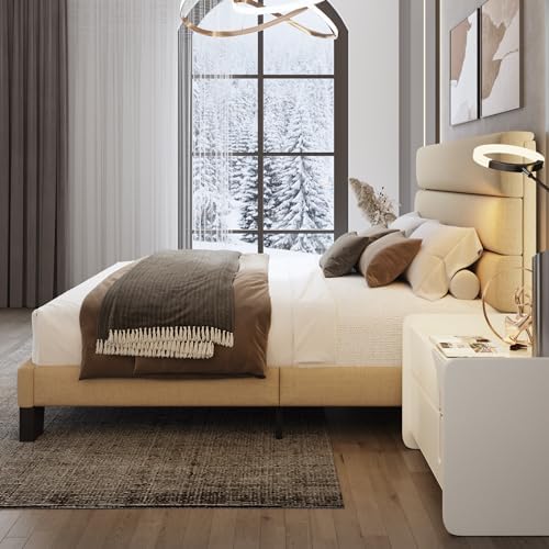 WEEWAY Full Size Fabric Bed Frame - Image 4