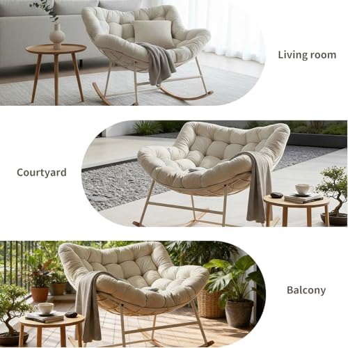 Oversized Papasan Rocking Chair - Image 5