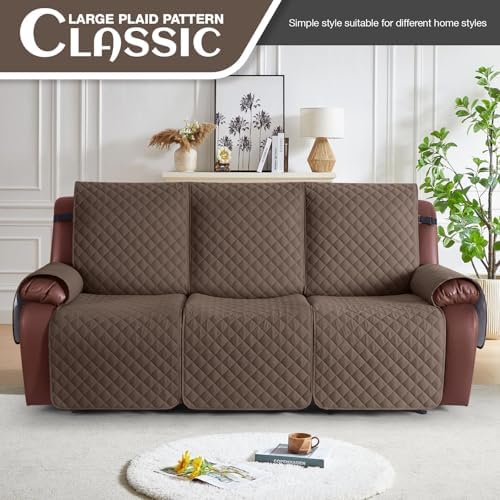 KinCam Waterproof Recliner Sofa Covers Washable, 3 Seater - Image 7