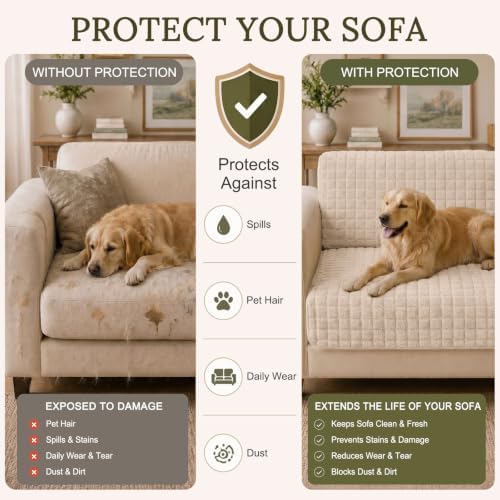 Smiry Velvet Couch Cover for Dogs, Non Slip Soft Sofa Protector for Pets - Image 5