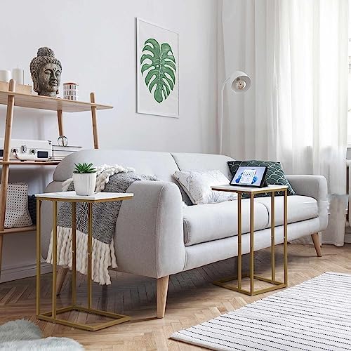 Possile C Shaped End Table Set of 2, Small Side Table - Image 4