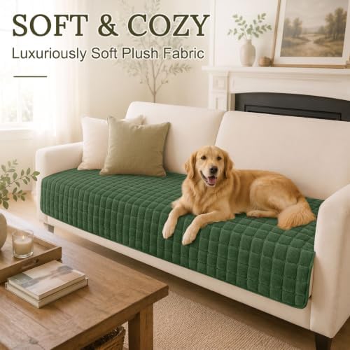 Smiry Velvet Couch Cover for Dogs, Non Slip Soft Sofa Protector for Pets - Image 2