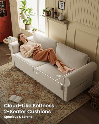 Queen Pull Out Sofa Bed | 83" Large Sleeper Sofa - Image 6