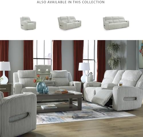 Signature Design by Ashley Broad Cove Power Reclining Sofa, Drop-Down Table - Image 6